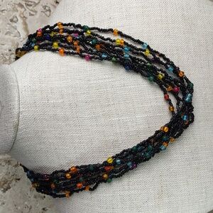 Artisan Crafted Glass Seed Bead Necklace
